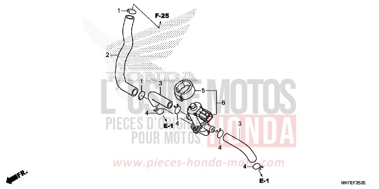 VALVE COMMANDE INJECTION D'AIR de CBR1000RR "Fireblade" MAT BALLISTIC BLACK METALLIC (NHA86) de 2019